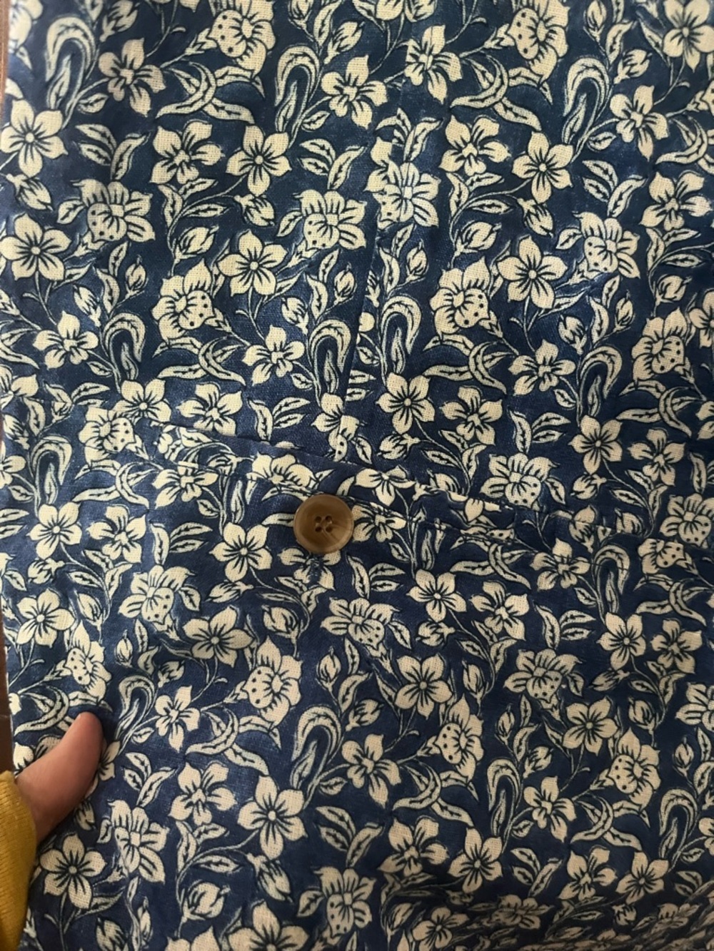 J.McLaughlin Size L Blue Multi Floral Rue 100% Linen Sheath Dress euc - Picture 3 of 6